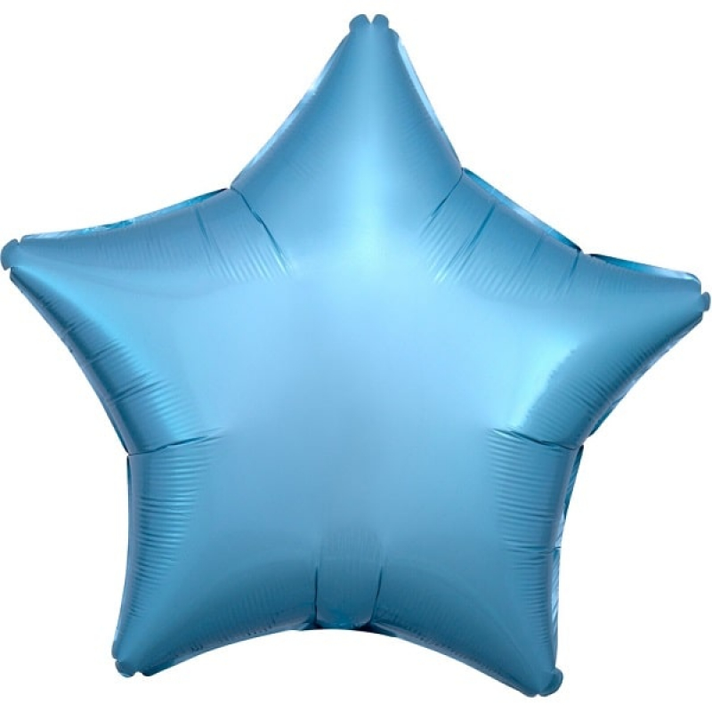 Folienballon Stern hellblau