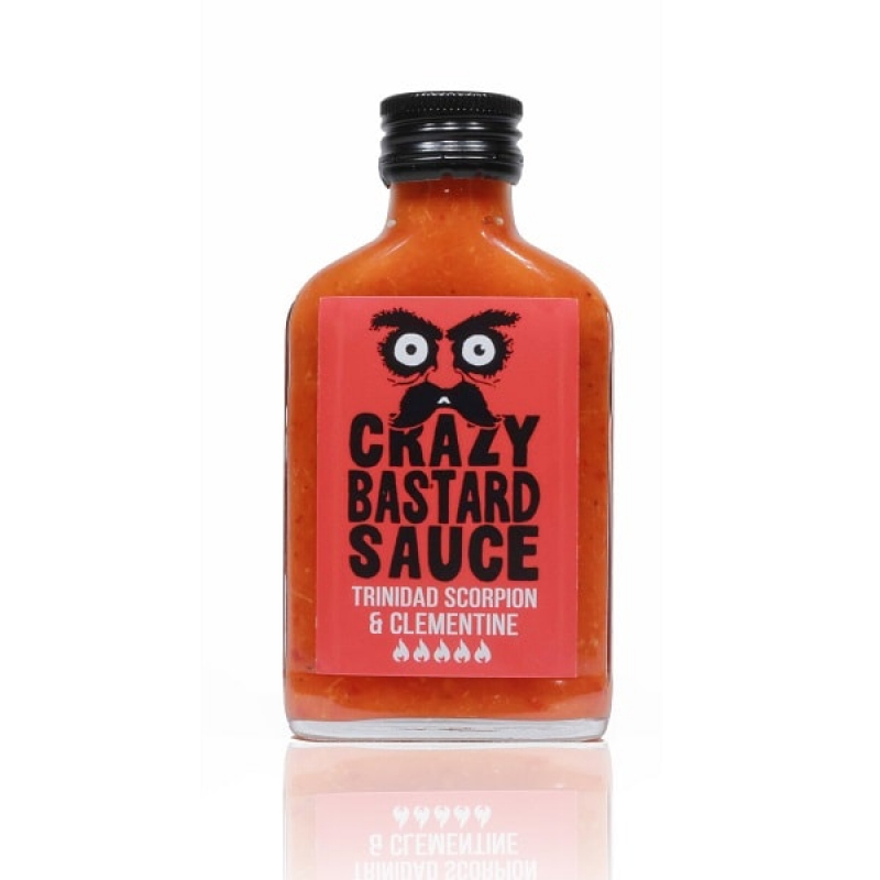 Crazy Bastard Sauce Trinidad Scorpion & Clementine Soße