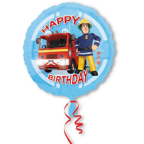 Folienballon Happy Birthday Feuerwehrmann Sam