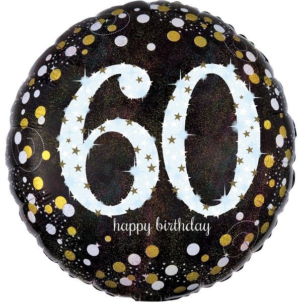 Folienballon Happy Birthday black 60