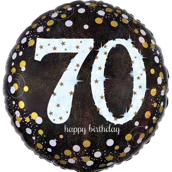 Folienballon Happy Birthday black 70