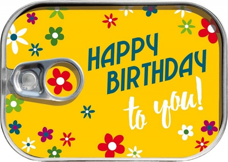 Dosenpost Happy Birthday to you Geldgeschenkverpackung