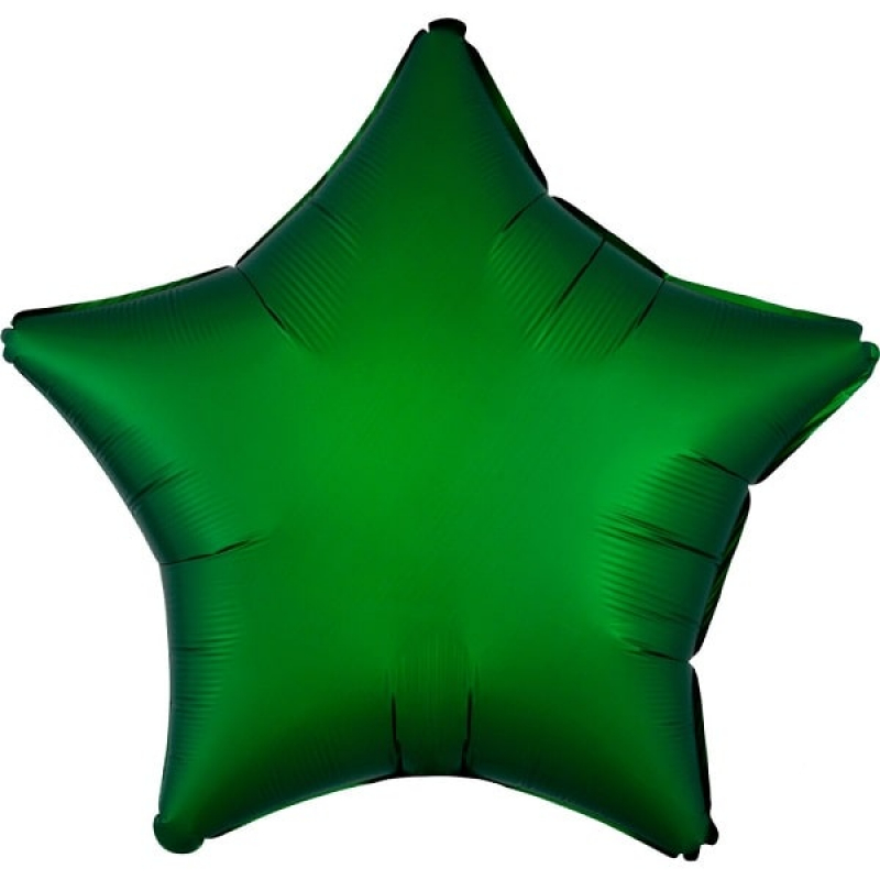 Folienballon Stern Satin grün Emerald