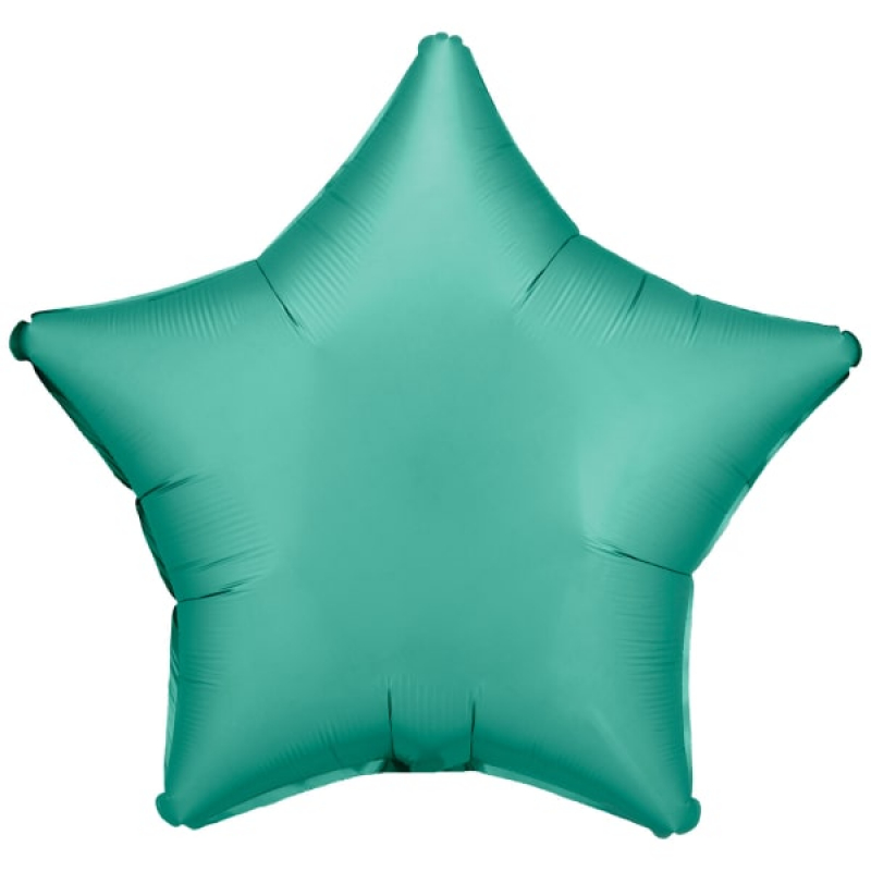 Folienballon Stern Satin hellgrün Jade Green