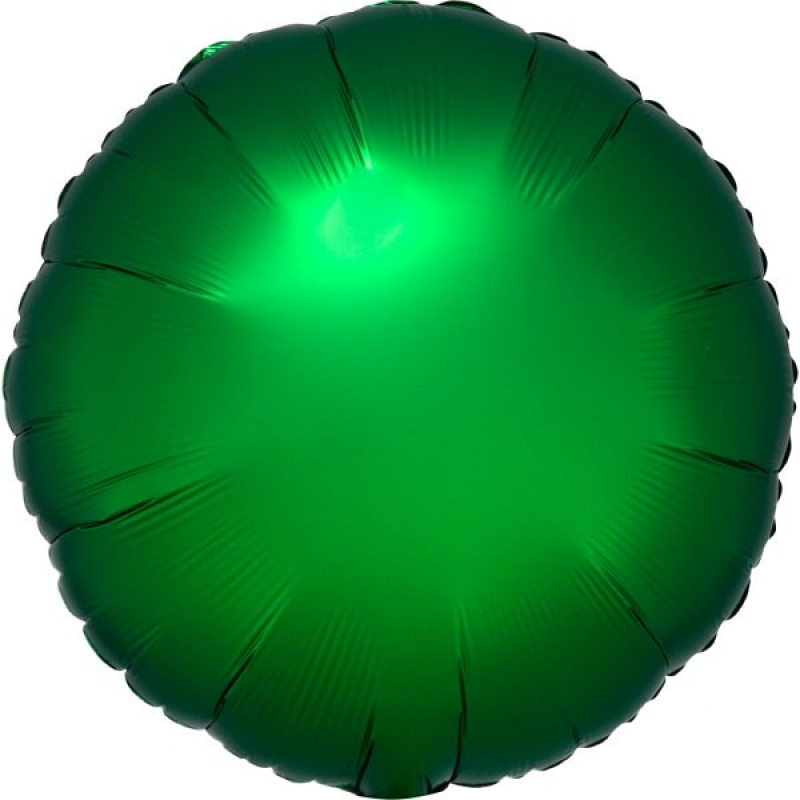 Folienballon Rund Satin grün Emerald