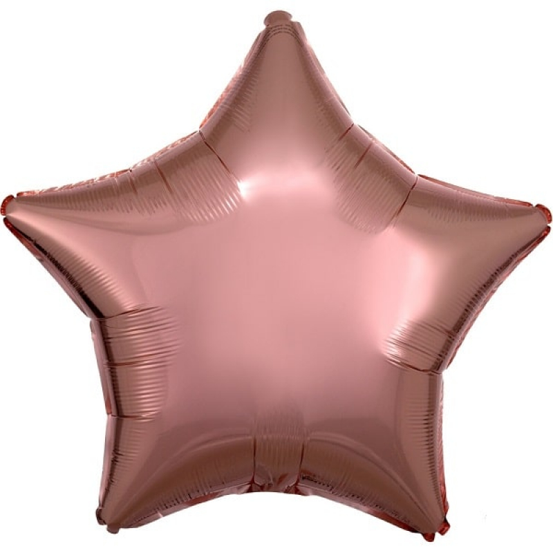 Folienballon Stern rosegold kupfer