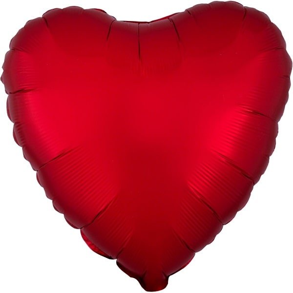 Folienballon Herz Satin rot