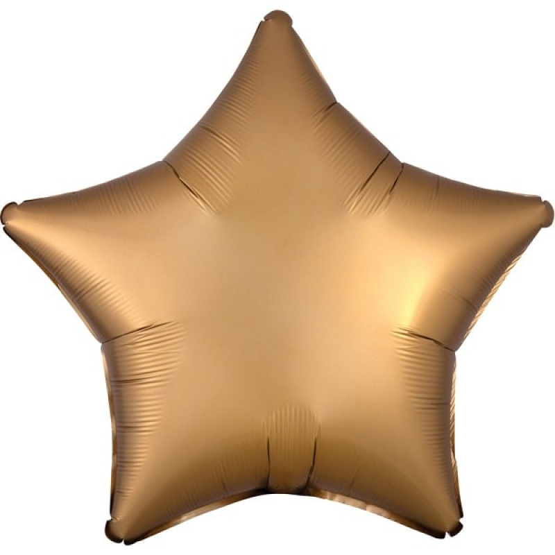 Folienballon Stern Satin gold