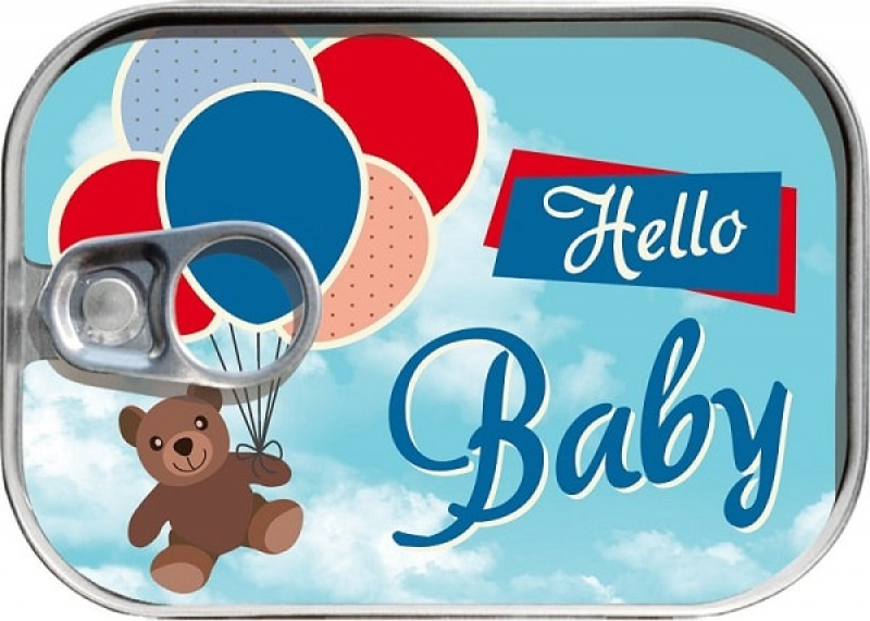 Dosenpost Hello Baby Geldgeschenkverpackung