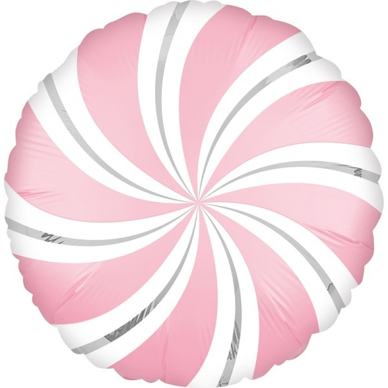 Folienballon Satin Infused Bubble Gum Pink Candy Swirls