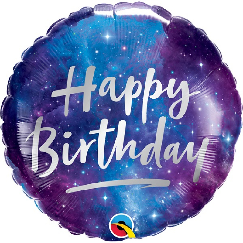 Folienballon Happy Birthday Galaxy