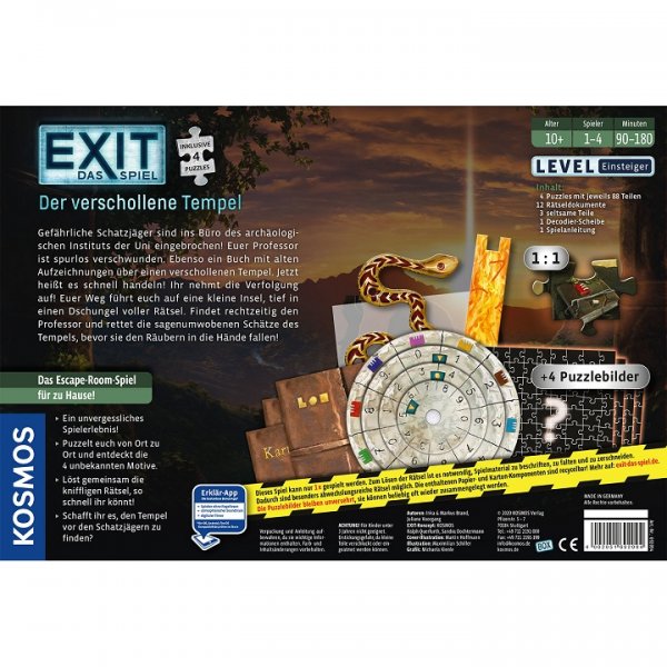 Exit - Das Spiel + Puzzle Der verschollene Tempel Box