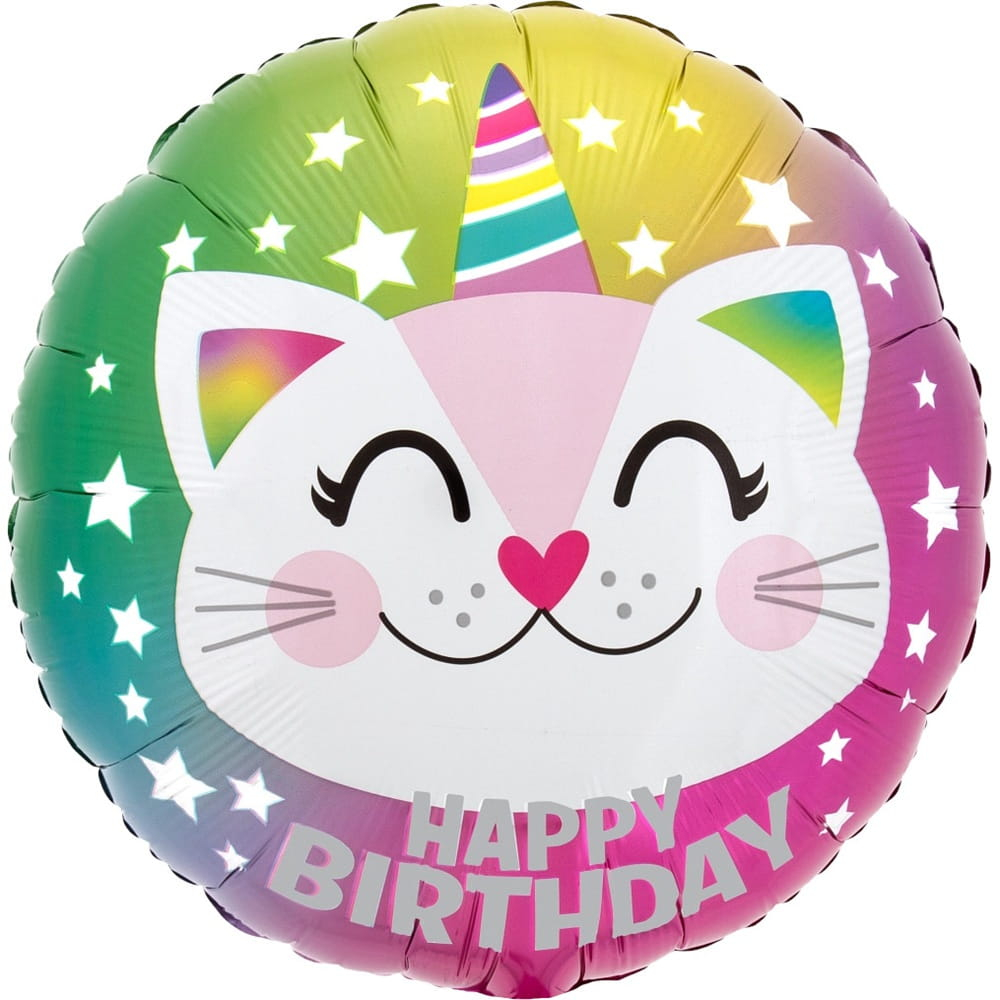 Folienballon Birthday Caticorn