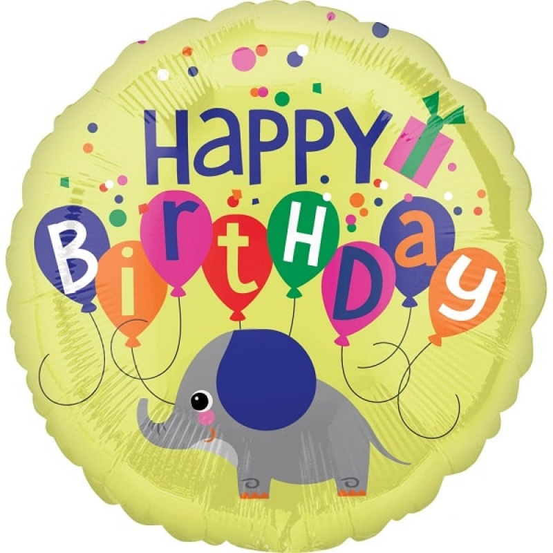 Folienballon Elephant Birthday