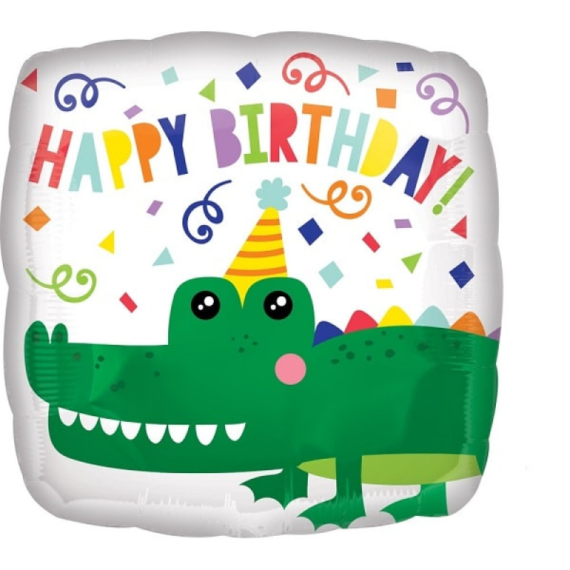 Folienballon Gator Happy Birthday