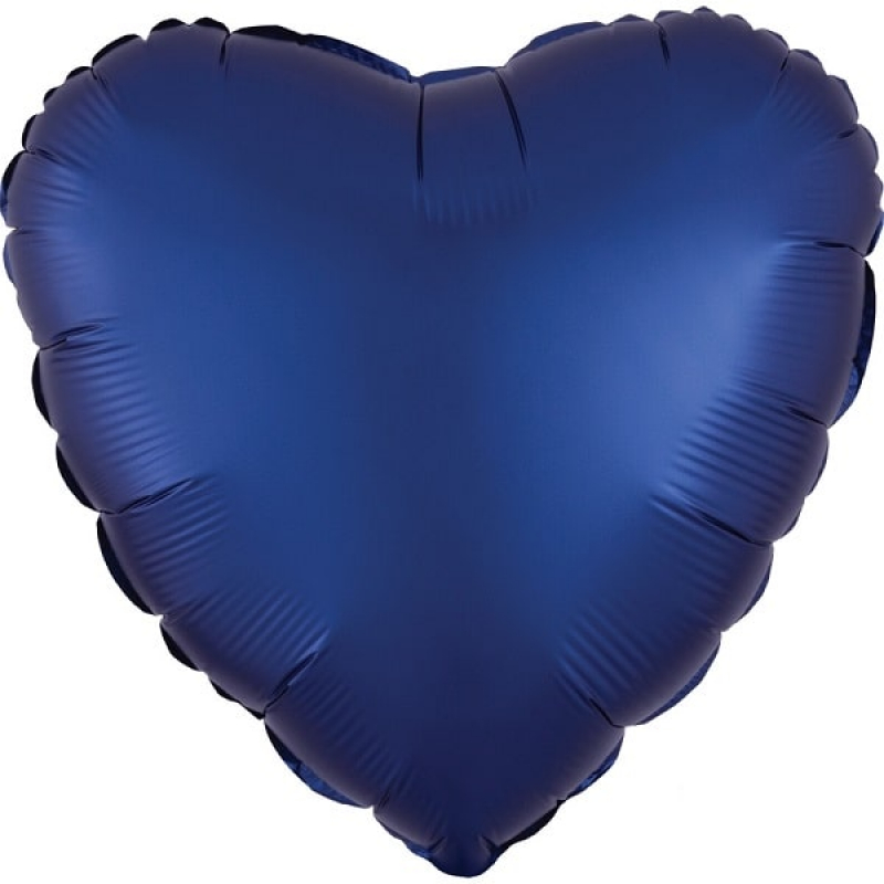 Folienballon Herz Satin marineblau