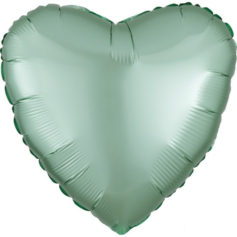 Folienballon Herz Satin mint grün
