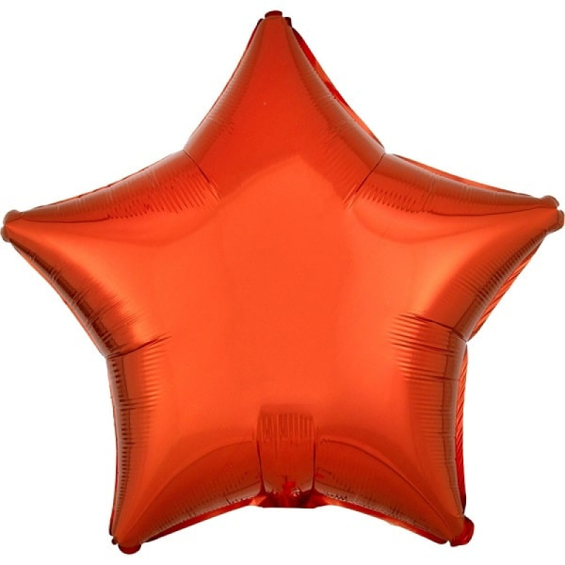 Folienballon Stern orange