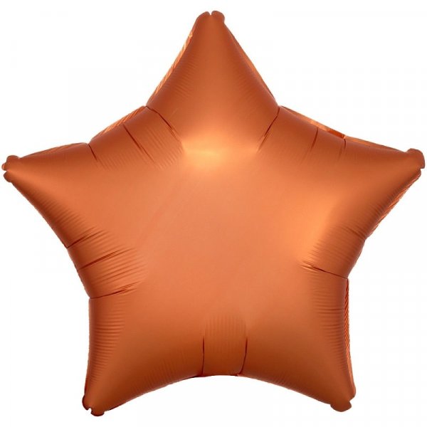 Folienballon - Stern Satin - orange (Amber)