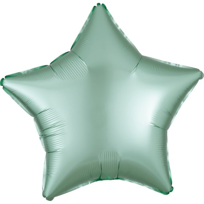 Folienballon Stern Satin mintgrün Mind Green