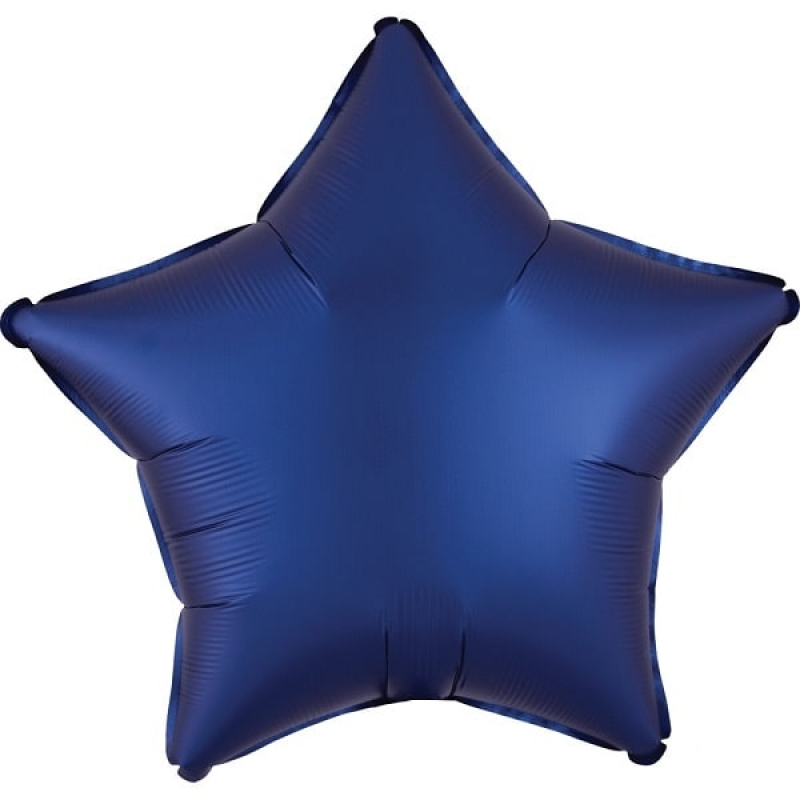 Folienballon Stern Satin marineblau Navy