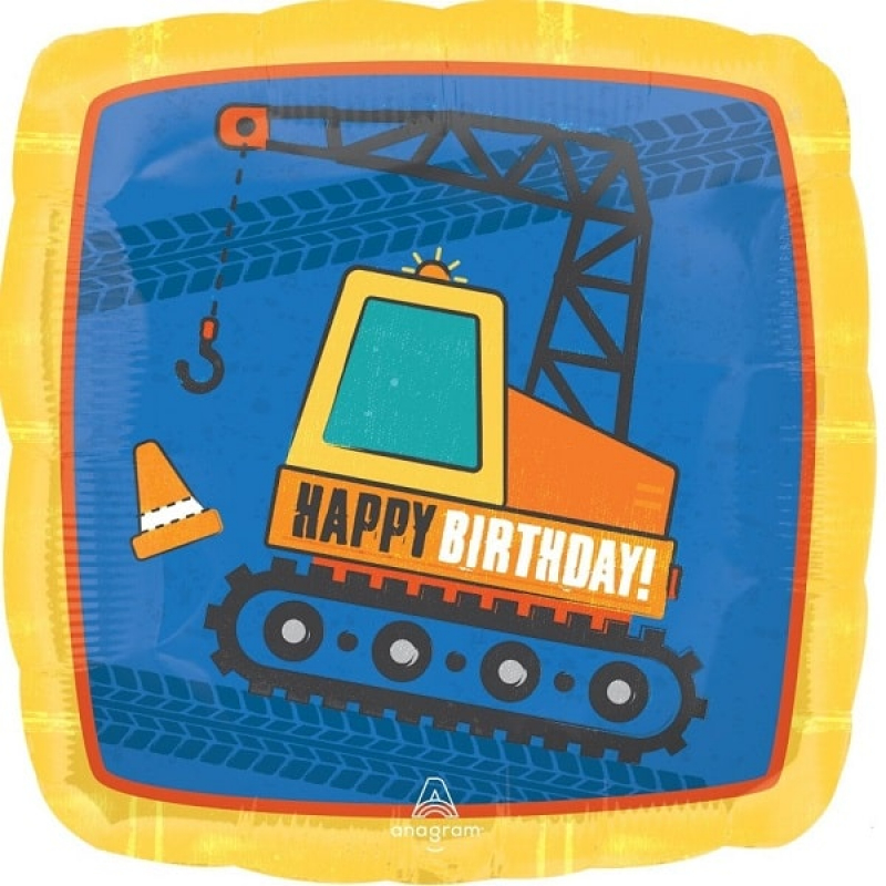 Folienballon Construction Happy Birthday