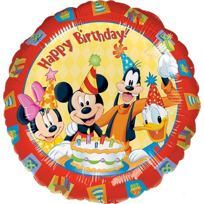 Folienballon Mickey & Friends Happy Birthday