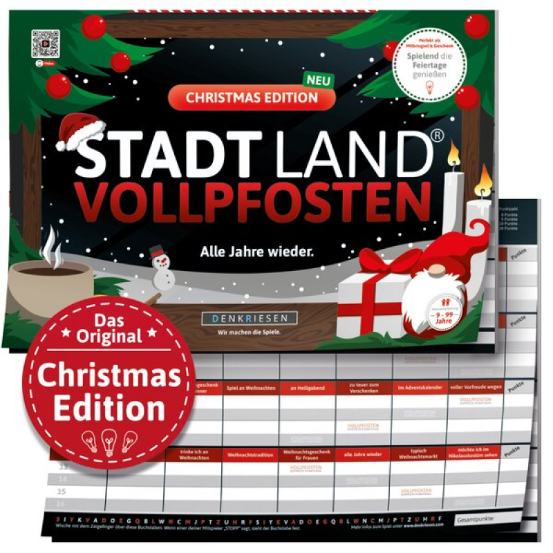 Stadt Land Vollpfosten - Christmas Edition - Gesellschaftsspiel