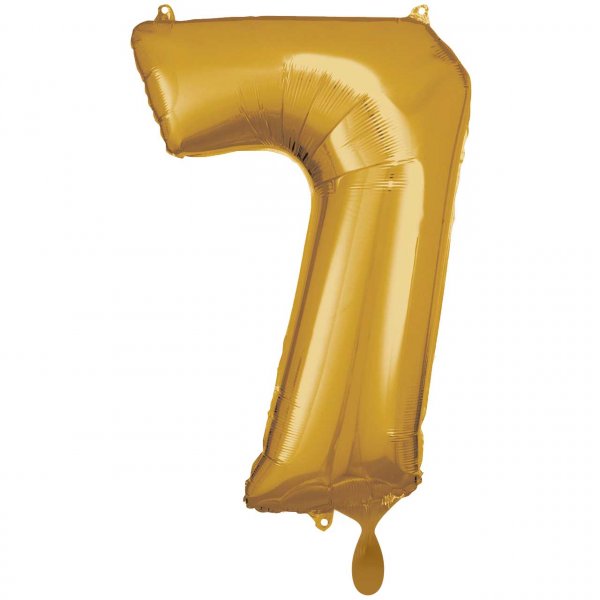 Folienballon Zahl 7 XXL gold