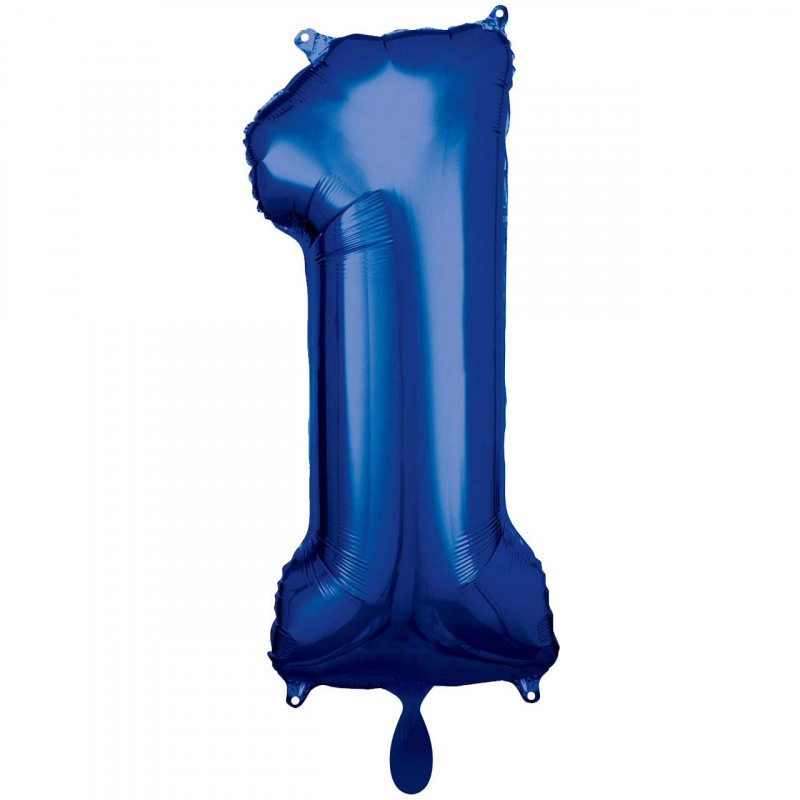 Folienballon Zahl 1 XXL blau