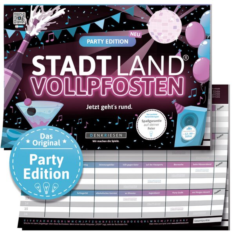 Stadt Land Vollpfosten - Party Edition - Gesellschaftsspiel
