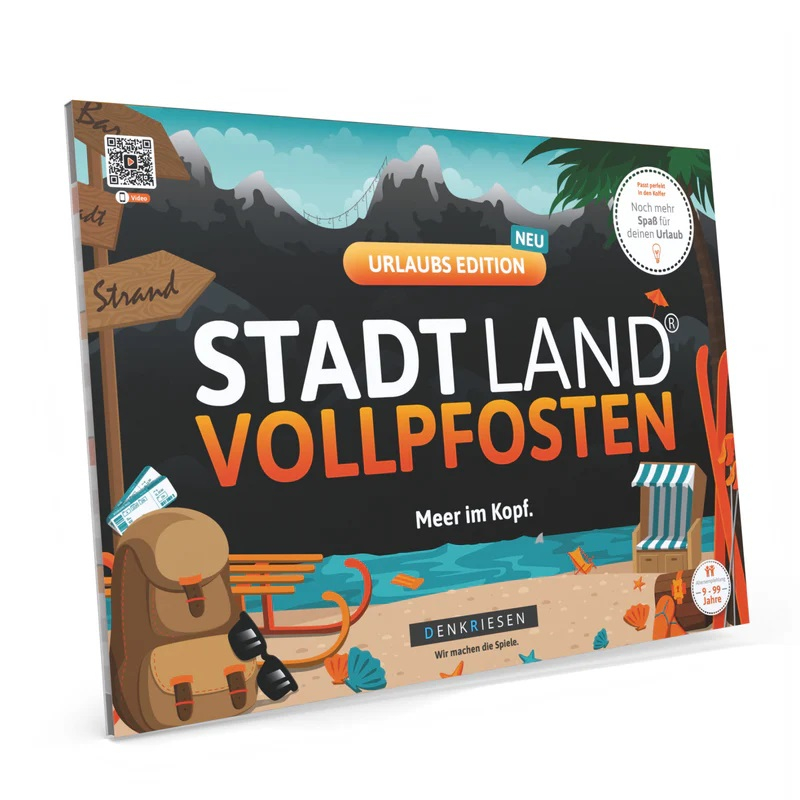 Stadt Land Vollpfosten - Urlaubs Edition - Gesellschaftsspiel