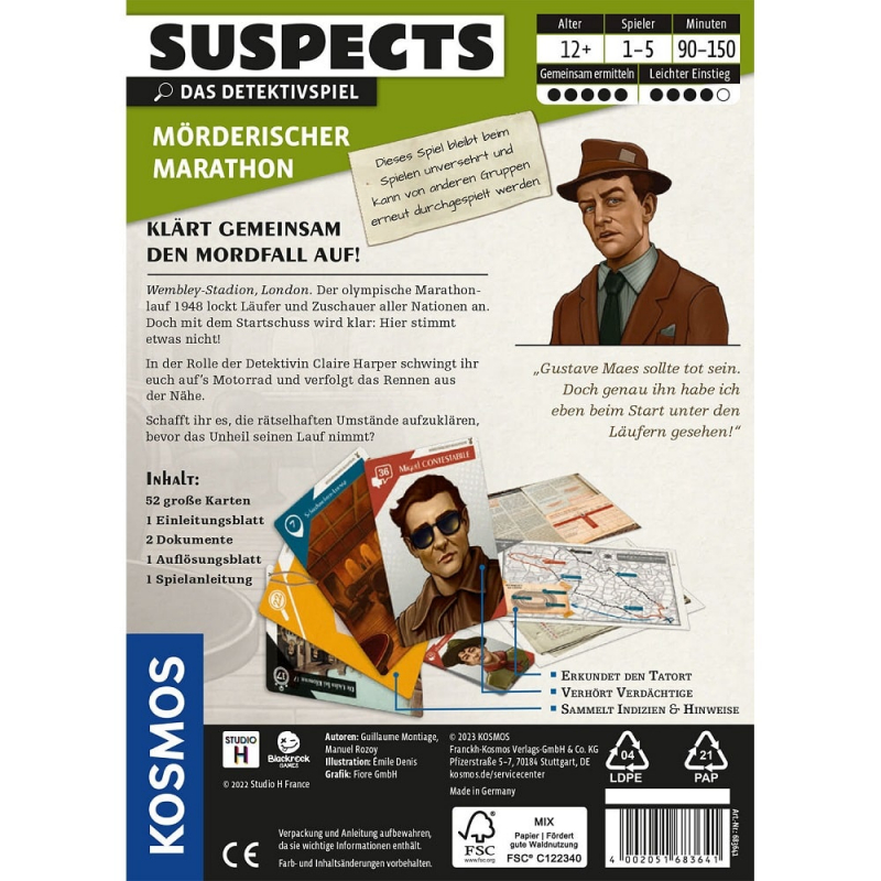 Suspects - Mörderischer Marathon - Krimispiel