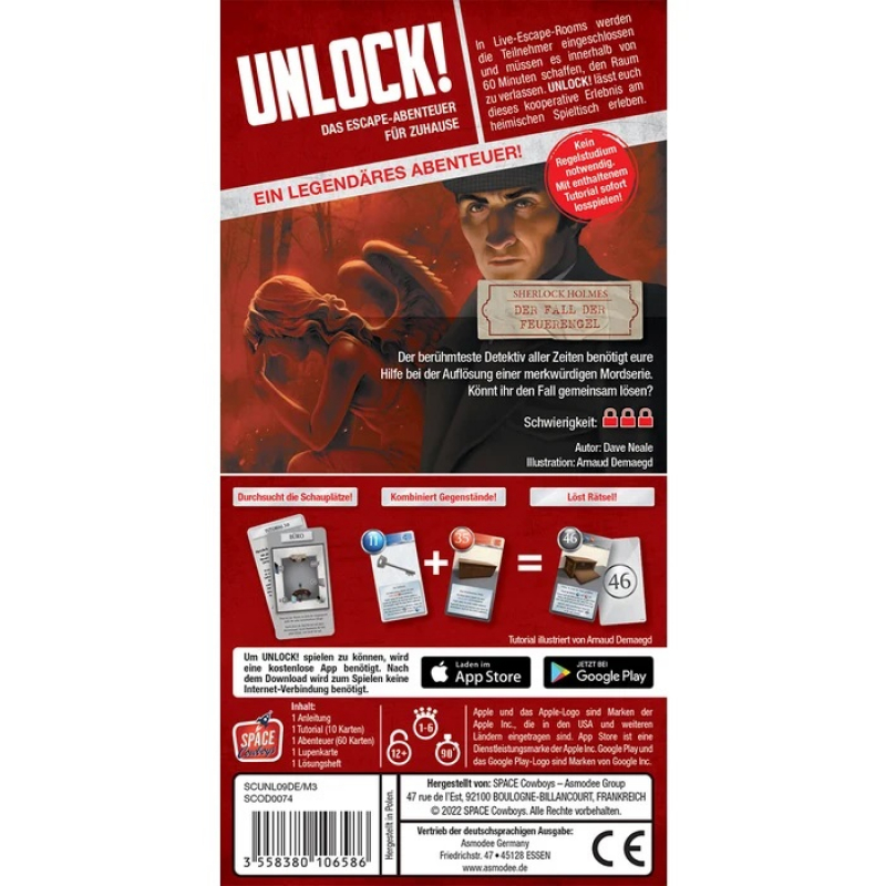 Unlock! - Legendary Adventures - Sherlock Holmes: Der Fall der Feuerengel Escape-Game