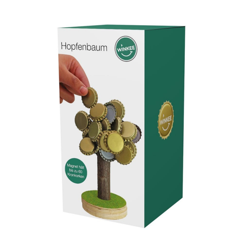 Hopfenbaum Bierbaum Kronkorken Verpackung