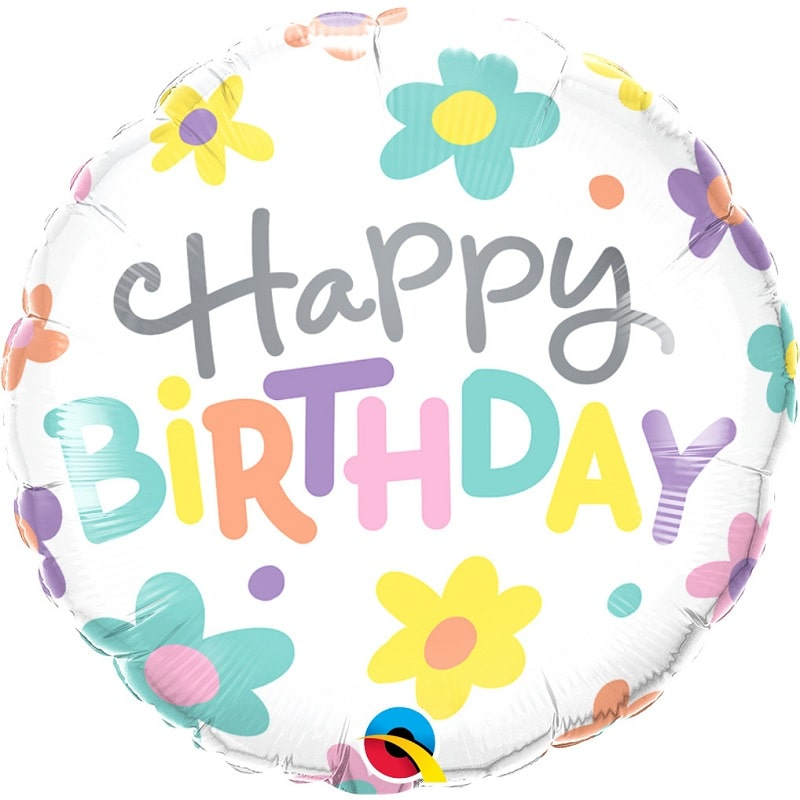 Folienballon Birthday Retro Daisies