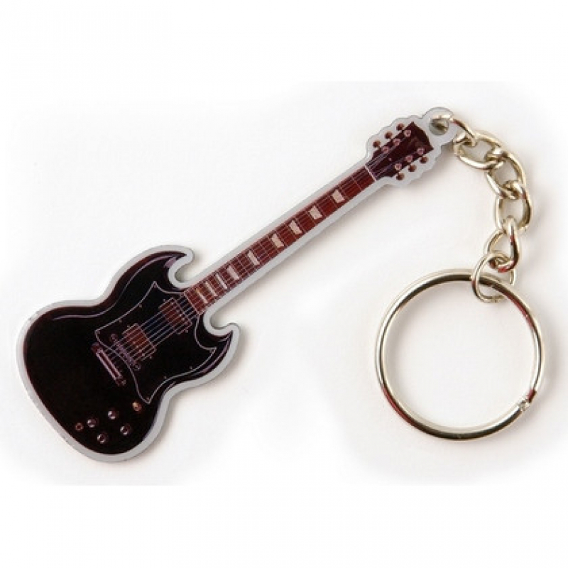 Gitarre SG schwarz - Schlüsselanhänger