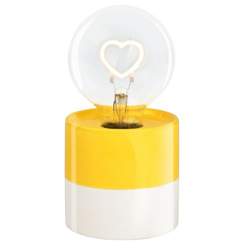 Smile - LED-Dekoleuchte Glühbirne mit Herz
