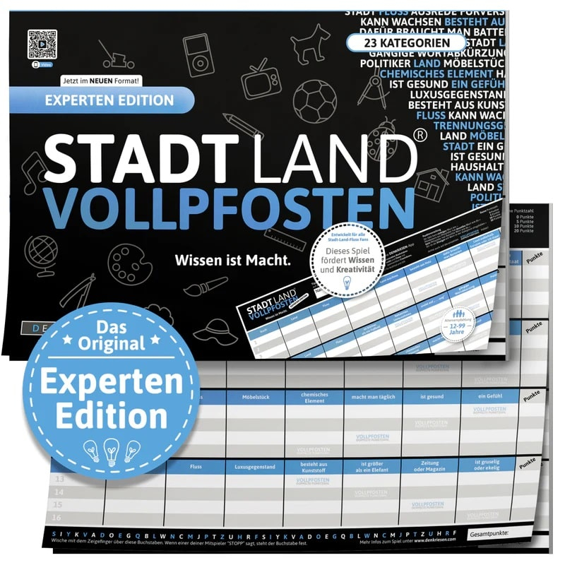 Stadt Land Vollpfosten - Experten Edition - Gesellschaftsspiel