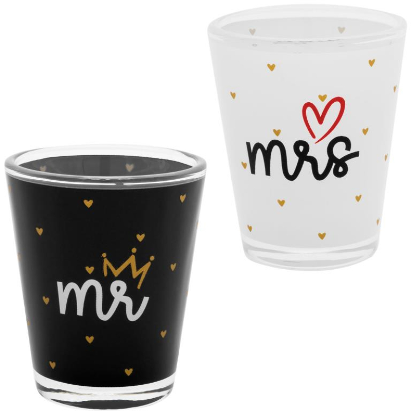 Gruss & Co. - Mr & Mrs Schnapsglas-Set