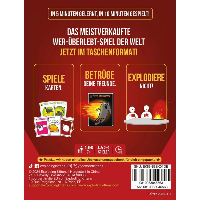 Exploding Kittens - Grab & Game Kartenspiel