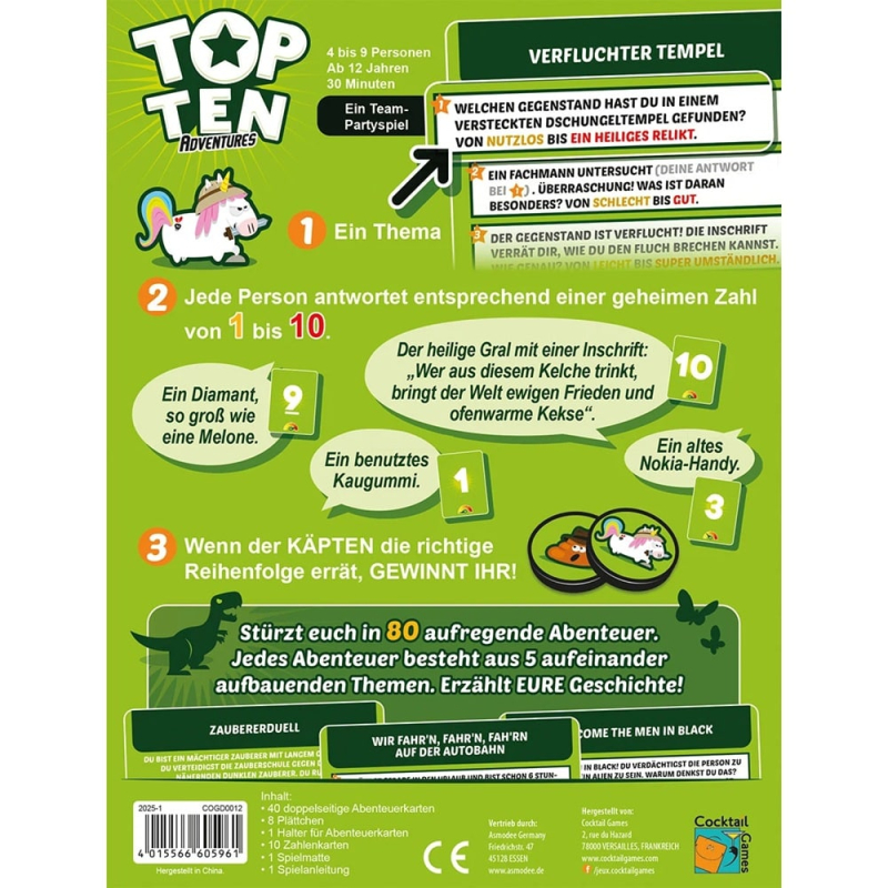 Top Ten - Adventures Spiel