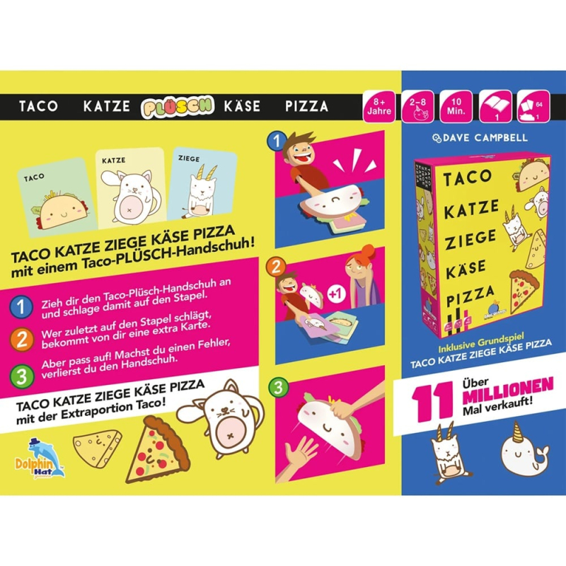Taco Katze Plüsch Käse Pizza - Kartenspiel