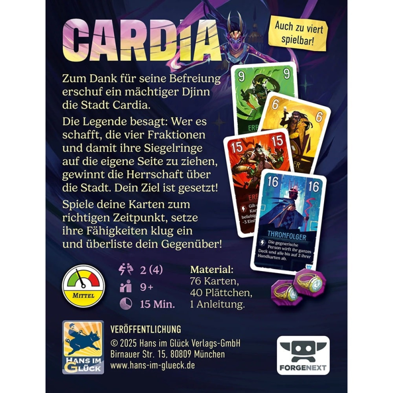 Duell um Cardia - Kartenspiel