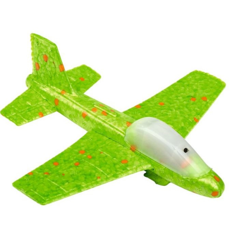 Kleiner Leuchtflieger - Wurfflugzeug grün