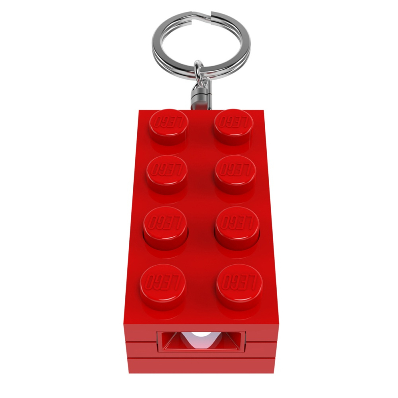Lego - Stein rot - Schlüsselanhänger mit Lampe