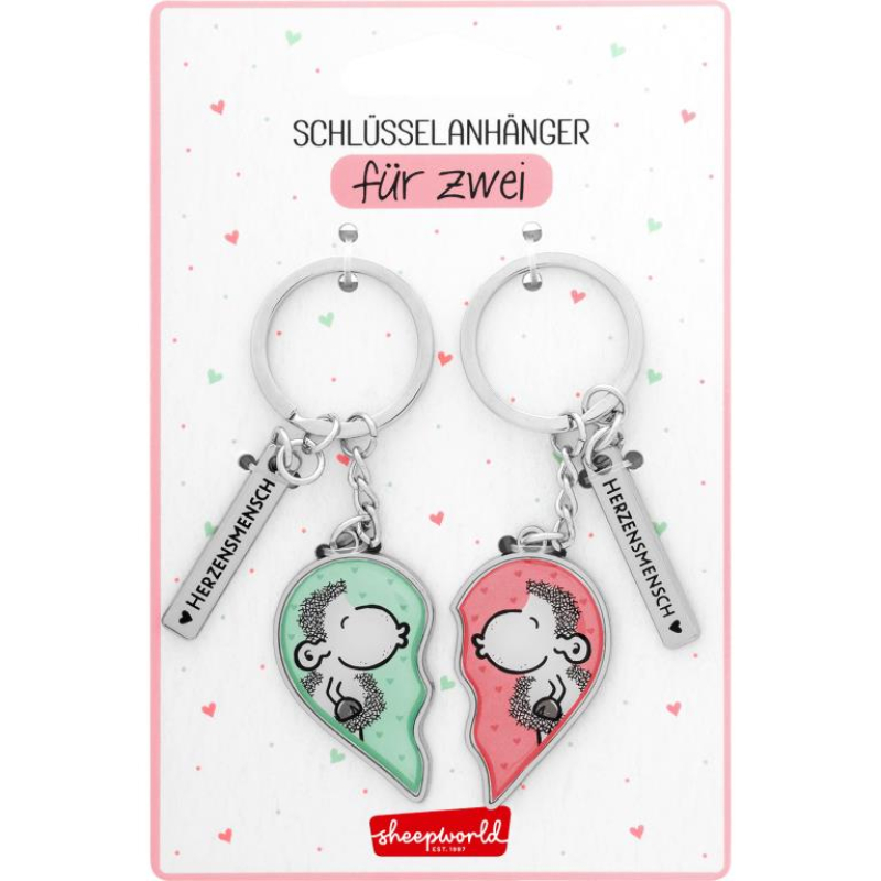 sheepworld - Herz Schlüsselanhänger-Set