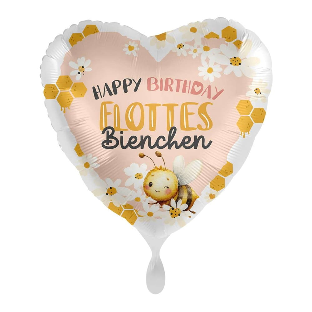 Folienballon - Happy Birthday Flottes Bienchen