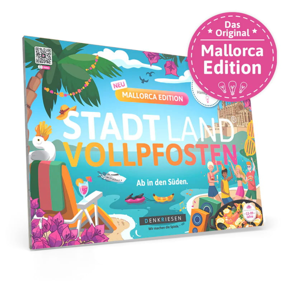 Stadt Land Vollpfosten - Mallorca Edition - Gesellschaftsspiel