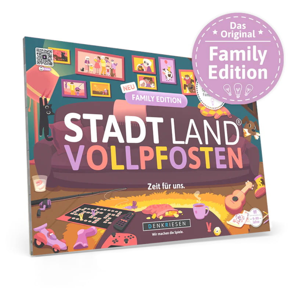 Stadt Land Vollpfosten - Family Edition - Gesellschaftsspiel